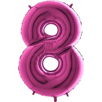 Grabo Balónek fóliový číslo 8 růžový 102 cm