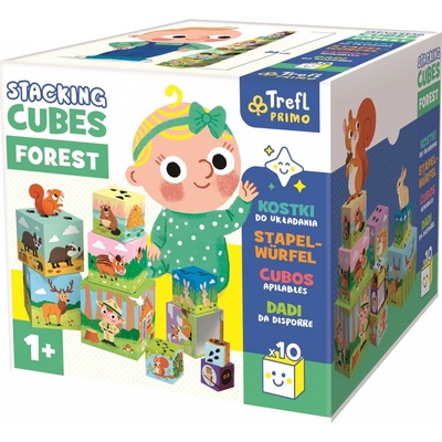 TREFL Primo Edukativní stohovací kostky Les
