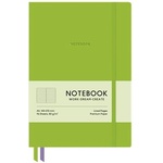 Shkolyaryk Publishing House Genius A5 96-sheet hardcover leatherette green lined notebook (A5-7128L)