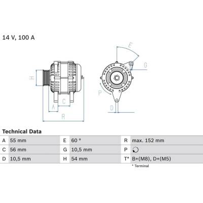 Alternátor BOSCH 0 986 047 280