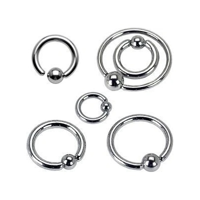 S4U Piercing kruh s kuličkou rozevíratelný (1,6 x 6 mm, kulička 3 mm) K1001-16063