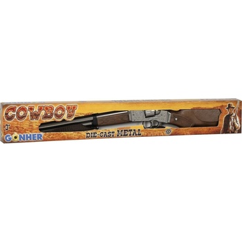 Alltoys puška kovbojská stříbrná kovová 8 ran