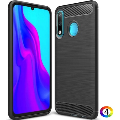 Huawei P30 Lite Удароустойчив Carbon Fiber Калъф и Протектор