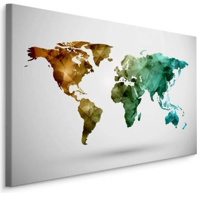 MyBestHome BOX Plátno Barevná Mapa S 3D Efektem Varianta: 100x70
