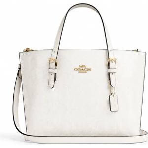 Coach Дамска чанта Coach Mollie Tote 25 In Signature Canvas, Бяла (CV965-WHITE)