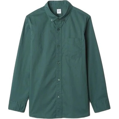 GAP FA24 LS Poplin chlapecká košile tmavě zelená – Zboží Dáma