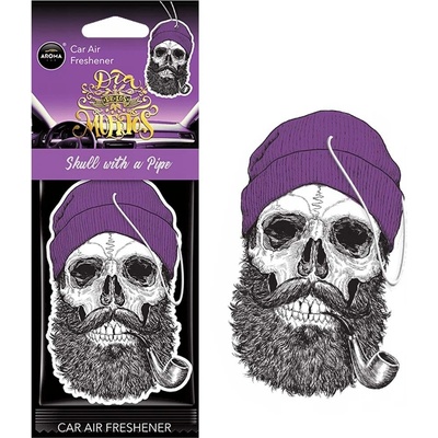 Aroma Car DIA DE LOS MUERTOS Skull with Pipe Coral Stuff