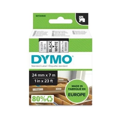 DYMO Етикетираща лента за машини, 24 mm x 7 m, DYMO "D1", бяло-черна S0720930 (S0720930)