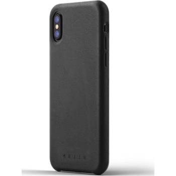 Mujjo Leather Case - кожен (естествена кожа) кейс за iPhone XS, iPhone X (черен)