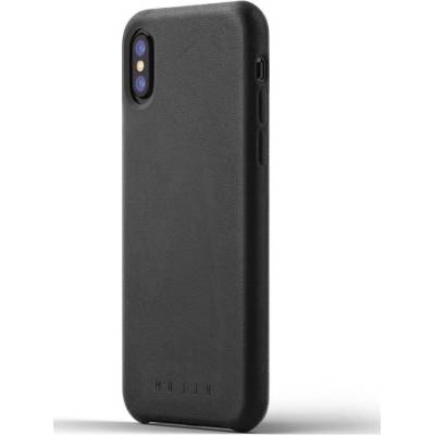 Mujjo Leather Case - кожен (естествена кожа) кейс за iPhone XS, iPhone X (черен)