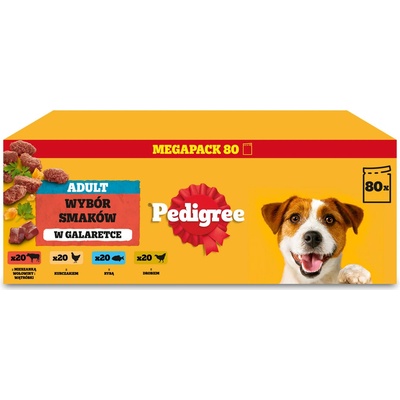 Pedigree Adult mixovaný výběr v želé 80 x 100 g