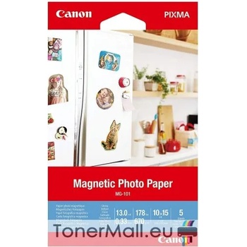 Canon Магнитна фотохартия Canon Magnetic Photo Paper MG-101, 10x15 cm, 5 sheets (3634C002AA)