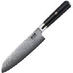 Gudaro - Дамаски кухненски нож AKIRO 7", 67 слоя стомана, дължина 17, 5 cm, черен (GU0025)
