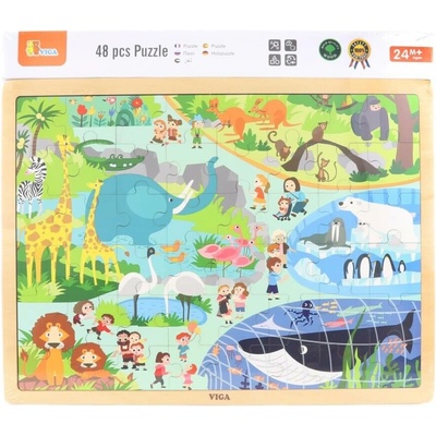 Viga na podložce ZOO 48 dílků