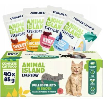 Animal Island Mix Chutí Kuřecí maso Krůta Ryba 40x85 g