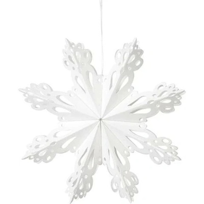Závesná vianočná dekorácia priemer 15 cm Broste SNOWFLAKE-S biela