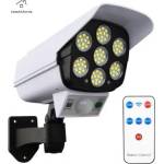  Соларна лампа, имитираща камера за видеонаблюдение - 77 led , Дистанционно, Сензор за движение и Фотоклетка
