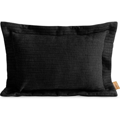Takoy Obliečka na vankúš 40x60 cm zo ženilkovej látky čierna s jemnými prúžkami Eva Minge Elegante-HF-476290 | 30 x 50 cm