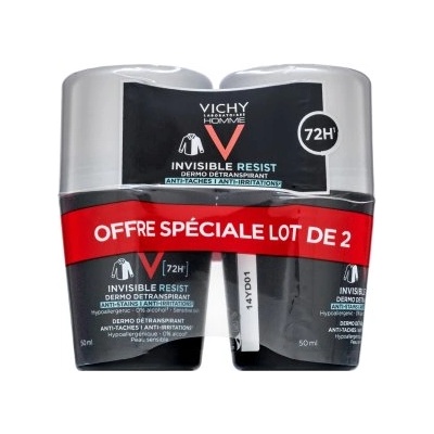 Vichy Homme дезодорант 72H Invisible Resist Detranspirant 2 x 50 ml