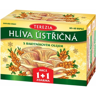Terezia Company Hliva ustricová s rakytníkovým olejom limitovaná edícia 60 + 60 kapsúl