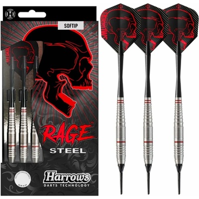 Šípky Harrows Rage Steel soft 18g R