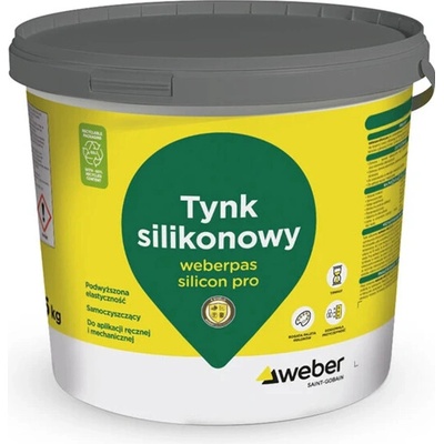 Prémiová silikonová omítka Weber.pas 30 kg Silikonové omítky
