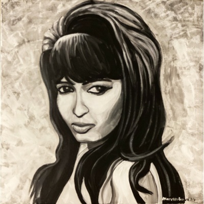 Ronnie Spector- Mgr. Lenka Harvaníková,originálny, ručne maľovaný obraz