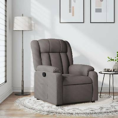 vidaXL 373582 Polohovací taupe textil
