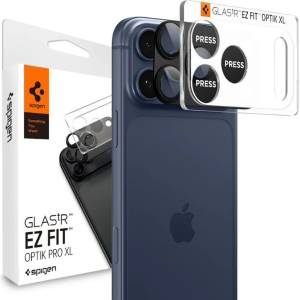 Spigen Glass tR EZ Fit Optik Pro XL 1 брой, черно - iPhone 17 Pro Max (AGL10649)
