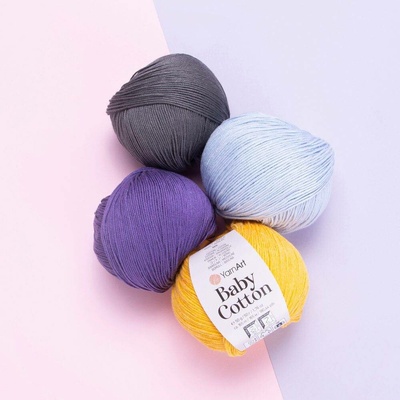 Baby Cotton 50 g Pletací příze - 18 (433) hořčicová