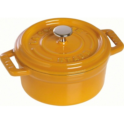Staub Litinový hrnec s poklicí Cocottes hořčicová 28 cm 6,7 l