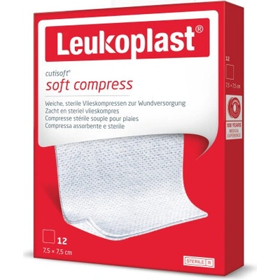 Leukoplast Cutisoft Soft Compress S 7,5 x 7,5 cm 12 ks