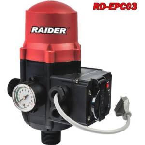 Raider Пресостат за водни помпи, електронен, регулируем, RAIDER RD-EPC03, 2200W, 1", 2.5 bar (RD-EPC03)