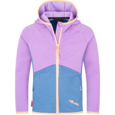 TROLLKIDS Детско поларено яке Trollkids Girl's Sogndal Jacket Fleece jacket - Violet Sorbet / Cornflower - размер 110 (EU) (703-2685-0914)