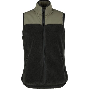 Stoic Дамски поларен елек Stoic Women's MerinoHighPile357 VallsboSt. Vest Fleece vest - Black / Dark Olive (132-1240-0514)