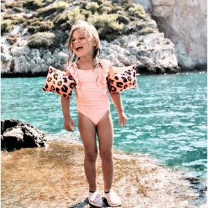 Swim Essentials : Надуваеми детски ръкавели (размер по избор) - "Rose Gold Leopard (SWE-2020SE34)