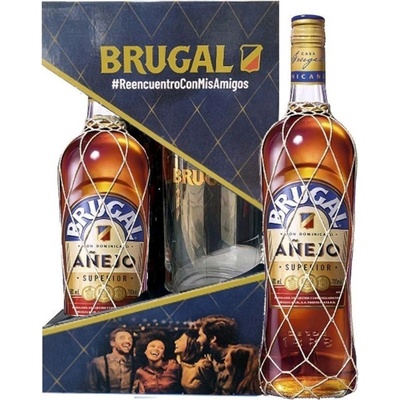 Brugal Anejo 5y 38% 0,7 l (dárkové balení 1 sklenice)