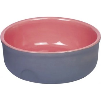 Image 1 of Nobby Съд за храна или вода керамична "Feed" сиво / сьомга - диаметър 13 см, дълбочина 5 см 240 мл NOBBY Германия 73764