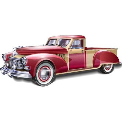 DIMEX ART Флизелинов фототапет червена ретро кола 375 x 250 см