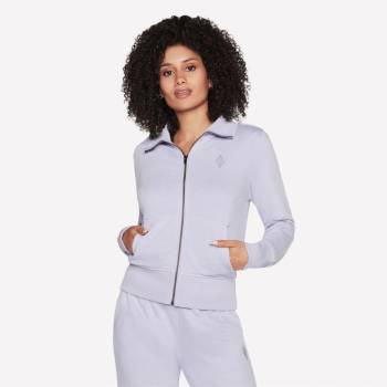 Skechers Суичър Skechers Women's Diamond Zip Hoodie - Lavender/Pink