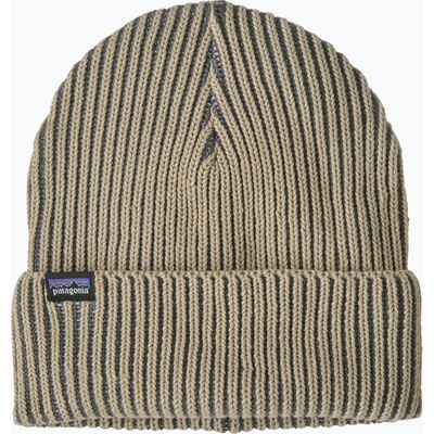 Patagonia Fishermans Rolled Beanie contrast stripe: weathered stone