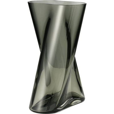 Sklenená váza Lituus dymová, stredná - Georg Jensen