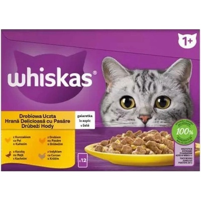 Whiskas mp hydinový výber v želé 12x85 g