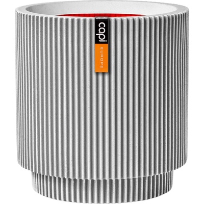 Capi Kvetináč Cylinder Groove 44 x 46 cm - ivory