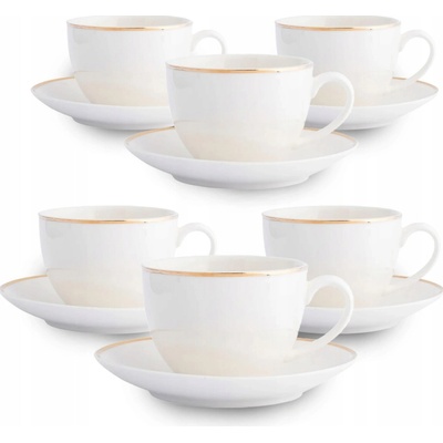 Design Šálky na kávu s podšálkem Altom Bella Zlatá linka 6 x 270 ml