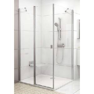 RAVAK Chrome - Стационарна душ-преграда CPS-90, 88-90 см, сатенено/прозрачно стъкло 9QV70U00Z1 (9QV70U00Z1)