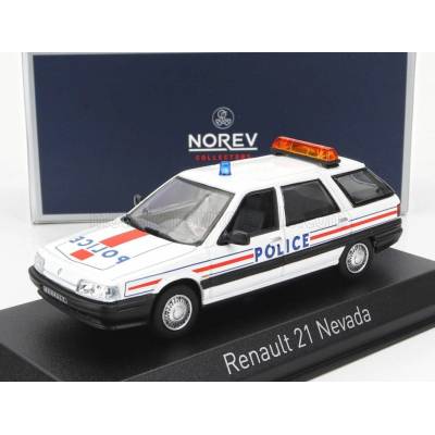 NOREV RENAULT R21 NEVADA SW STATION WAGON POLICE NATIONALE 1989 RED 1:43
