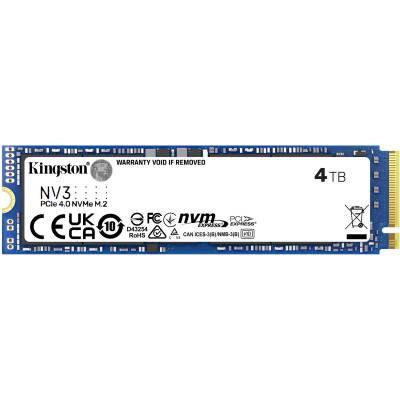 Диск SSD Kingston NV3 4TB M. 2 2280 NVMe PCIe Gen 4.0 x4 - SNV3S/4000G (SNV3S/4000G)