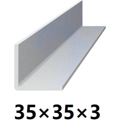Ocelová tyč tvaru L 35x35x3 (L-profil), bez povrchové úpravy 3 m (J-L35x35x3-3)