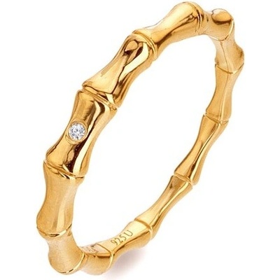 Hot Diamonds pozlátený prsteň s diamantom Golden Edit Hope DR298